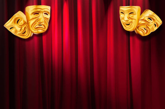 帶面具的戲劇表演概念