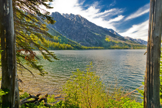 杰克遜湖和Grant Tetons