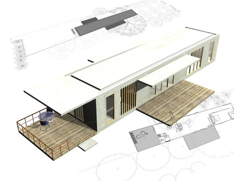 具有三維建筑結構的住宅建筑方案