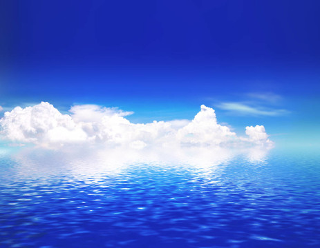 海藍色的天空