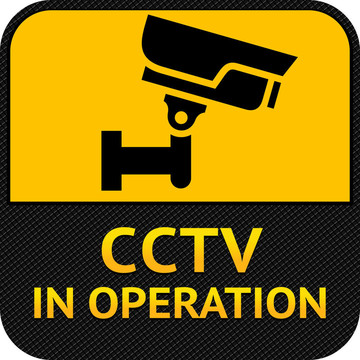 CCTV標(biāo)志；標(biāo)簽安全攝像機(jī)