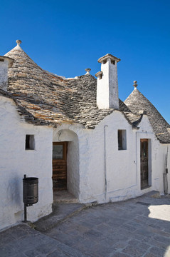 Alberobello s Trulli。普利亞。意大利.