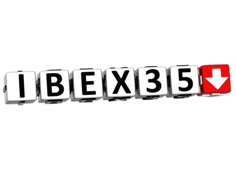 3d IBEX35股票市場塊文本