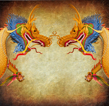 復古背景龍