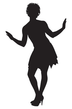 舞女剪影