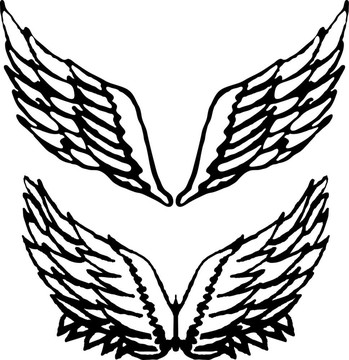 插圖天使圖標(biāo)。
