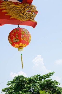 紅燈籠中國天空