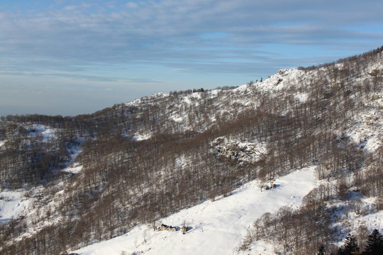 山上的雪