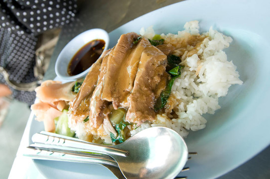 鴨肉米飯美味泰國(guó)菜