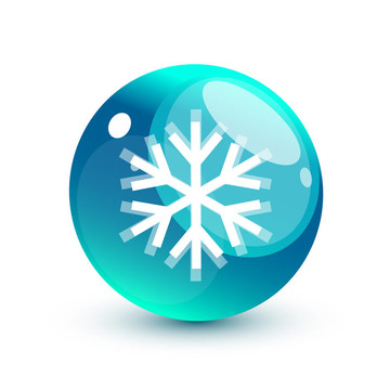 自然綠色雪花概念