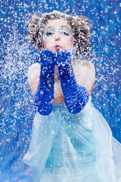 美麗的女孩像Snow White