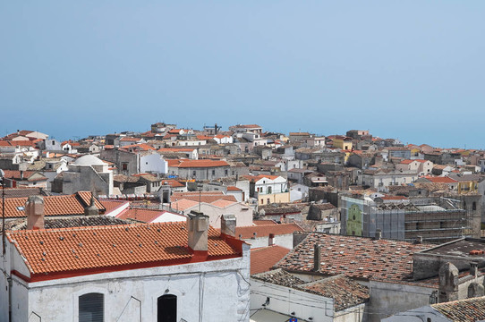 Monte Sant Angelo全景。普利亞。意大利.