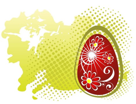 紅色的復(fù)活節(jié)彩蛋