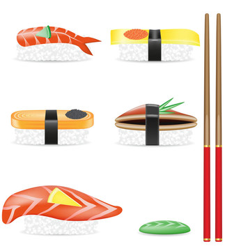 壽司圖標(biāo)插畫