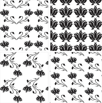插花；black flower