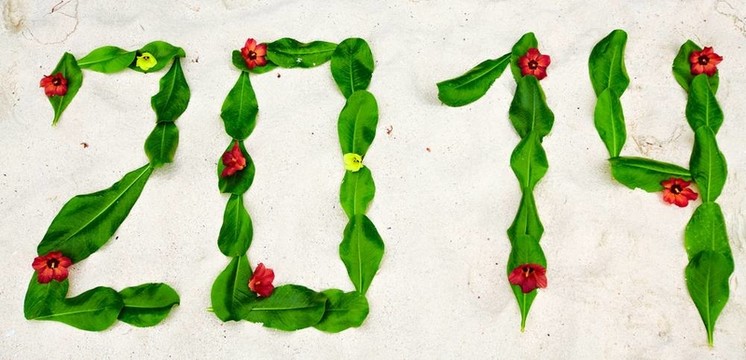 珊瑚海灘上的數(shù)字2014