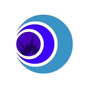 標(biāo)志的藍(lán)色圓圈