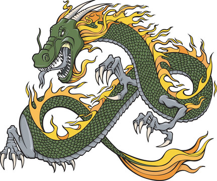 青龍插畫