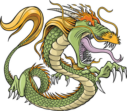 青龍插畫