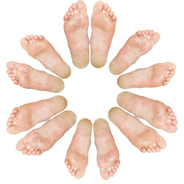 圈。大大小小的腳