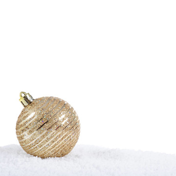 雪中的圣誕樹(shù)球