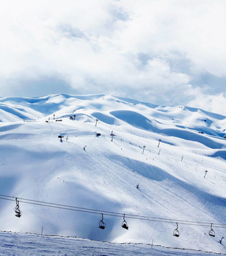 冬季山滑雪場