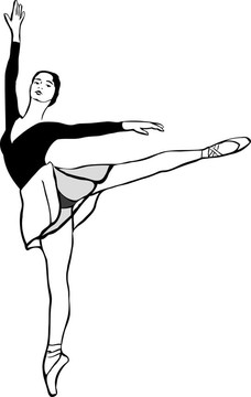 在阿拉伯位置足尖芭蕾舞演员素描6（1）.jpg