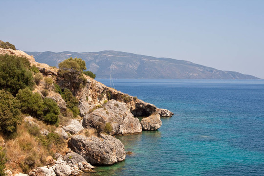 Agia Efimia海灘；Kefalonia