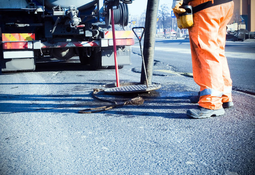 道路施工與工人