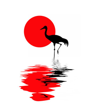 太陽(yáng)背景下的起重機(jī)輪廓