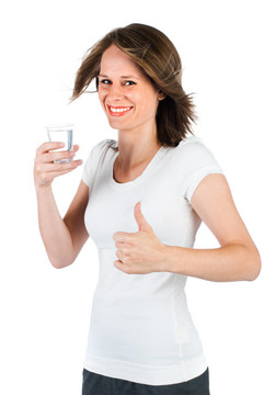 女子的飲用水