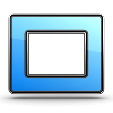 現(xiàn)代金屬邊框設計中的藍色圖標0