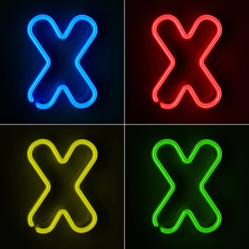霓虹燈字母X