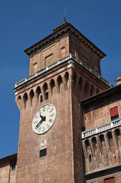 埃斯騰斯城堡。Ferrara。Emilia Romagna。意大利.