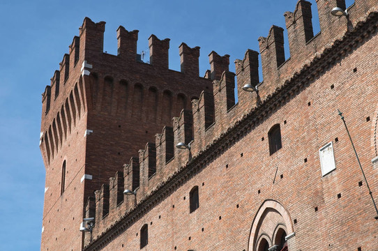 市政廳。Ferrara。Emilia Romagna。意大利.
