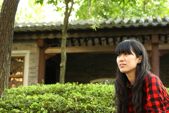 中國女孩戶外思維
