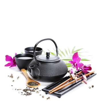綠茶和筷子
