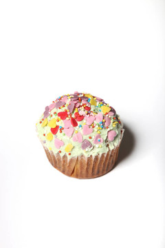 Pink Cupcake自制的白色背景