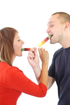 幸福的夫婦與冰淇淋