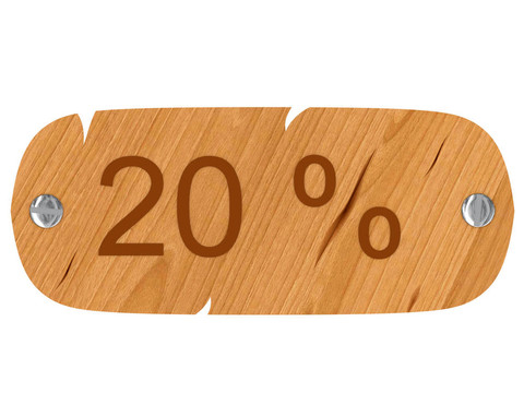 木撞招牌20%題詞