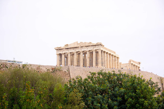 帕特農(nóng)神廟在雅典Akropolis；希臘；