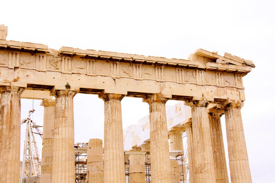 帕特農(nóng)神廟在雅典Akropolis；希臘；
