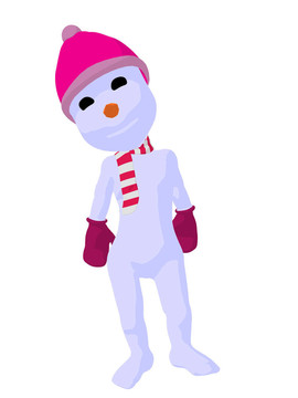 snowgirl插畫藝術剪影