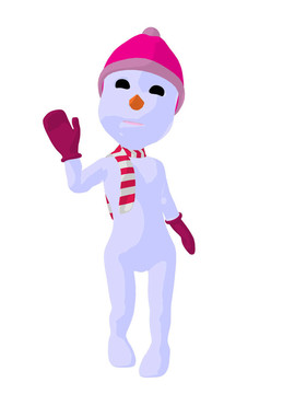 snowgirl插畫藝術(shù)剪影