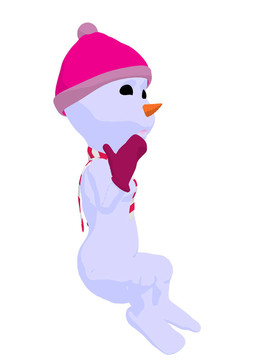 snowgirl插畫藝術(shù)剪影