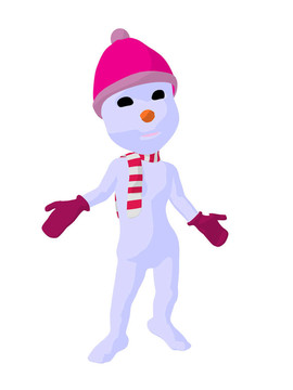 snowgirl插畫藝術(shù)剪影