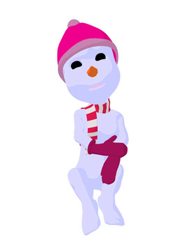 snowgirl插畫藝術(shù)剪影