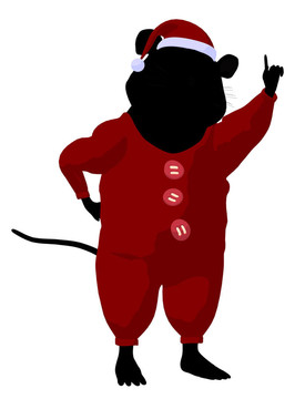 圣誕鼠標剪影