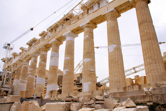 帕特農(nóng)神廟在雅典Akropolis；希臘；