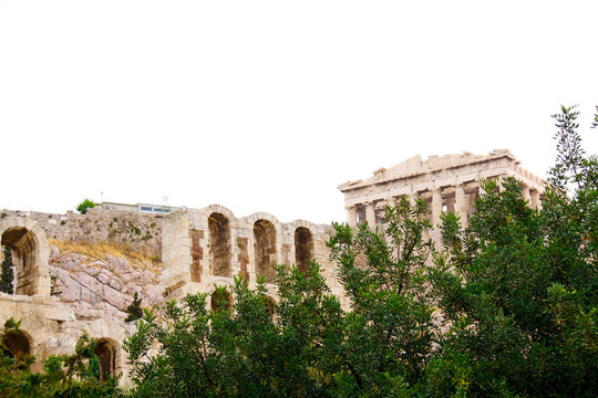 帕特農(nóng)神廟在雅典Akropolis；希臘；